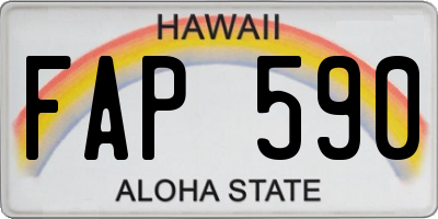 HI license plate FAP590