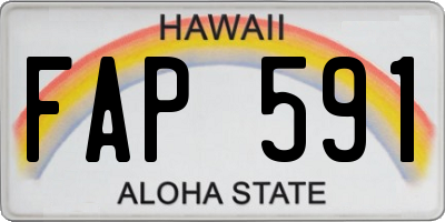 HI license plate FAP591