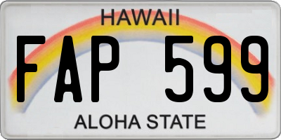 HI license plate FAP599