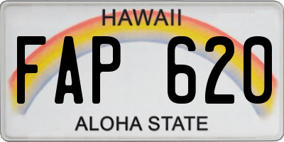HI license plate FAP620