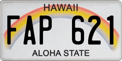HI license plate FAP621