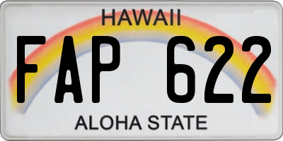 HI license plate FAP622