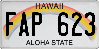 HI license plate FAP623