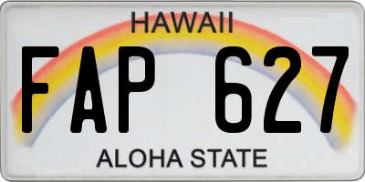 HI license plate FAP627
