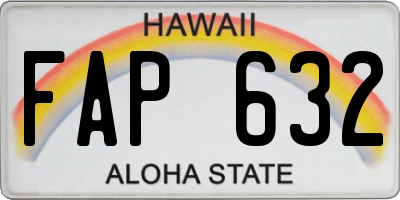 HI license plate FAP632