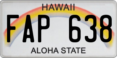 HI license plate FAP638