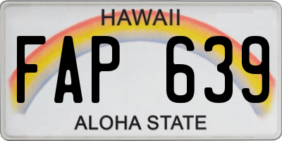 HI license plate FAP639