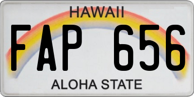 HI license plate FAP656