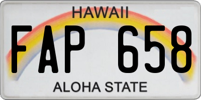 HI license plate FAP658