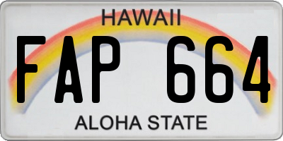 HI license plate FAP664