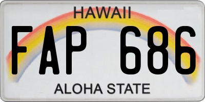 HI license plate FAP686