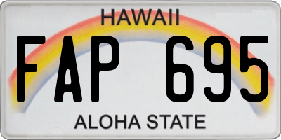 HI license plate FAP695