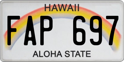 HI license plate FAP697