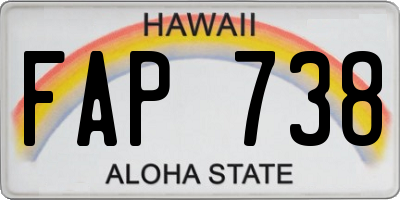 HI license plate FAP738