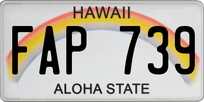 HI license plate FAP739