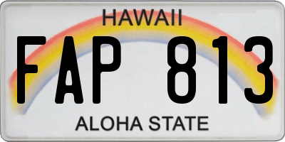HI license plate FAP813