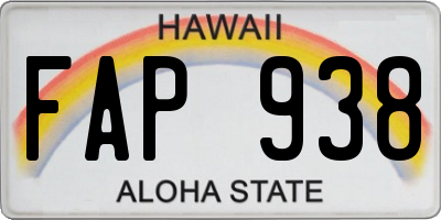 HI license plate FAP938