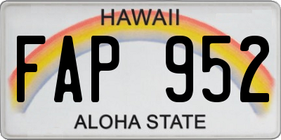 HI license plate FAP952