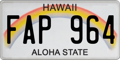HI license plate FAP964