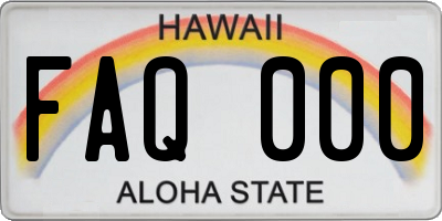 HI license plate FAQ000