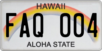 HI license plate FAQ004