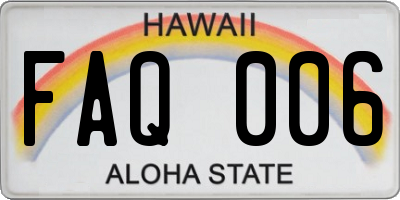 HI license plate FAQ006