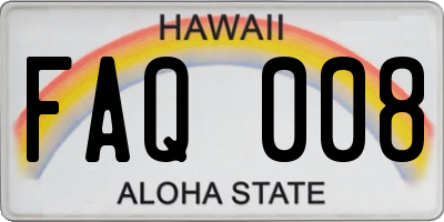 HI license plate FAQ008