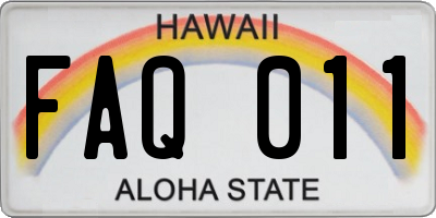 HI license plate FAQ011