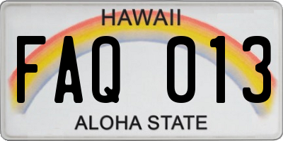 HI license plate FAQ013