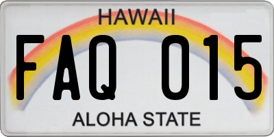 HI license plate FAQ015