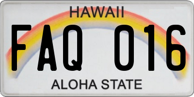 HI license plate FAQ016
