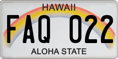 HI license plate FAQ022