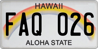 HI license plate FAQ026