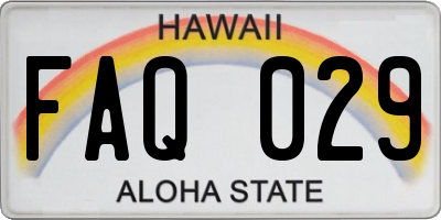 HI license plate FAQ029