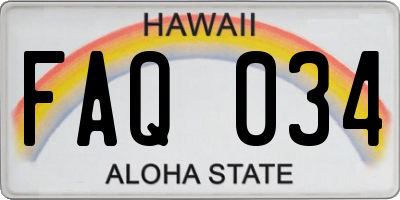 HI license plate FAQ034