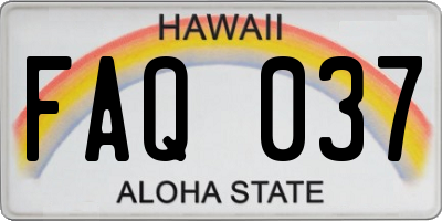 HI license plate FAQ037