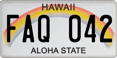 HI license plate FAQ042