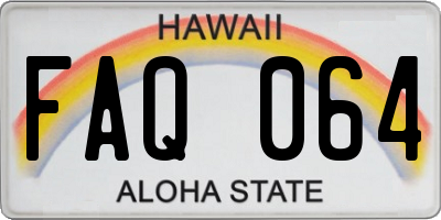 HI license plate FAQ064