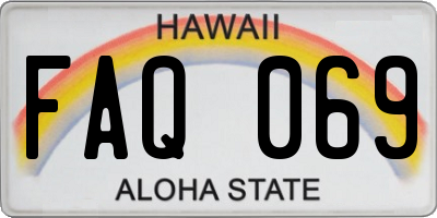 HI license plate FAQ069