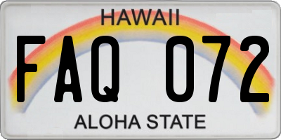 HI license plate FAQ072