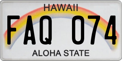HI license plate FAQ074