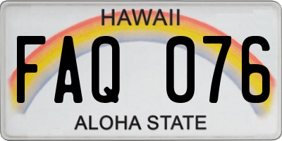 HI license plate FAQ076