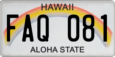 HI license plate FAQ081