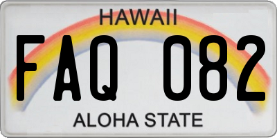 HI license plate FAQ082