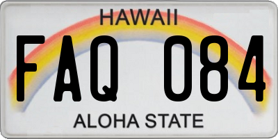HI license plate FAQ084