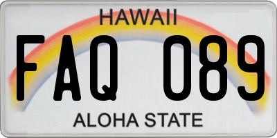 HI license plate FAQ089