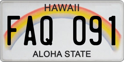 HI license plate FAQ091