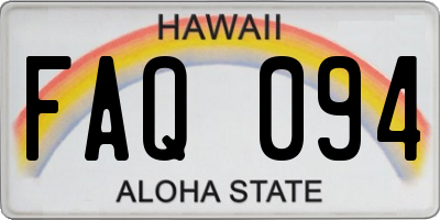 HI license plate FAQ094