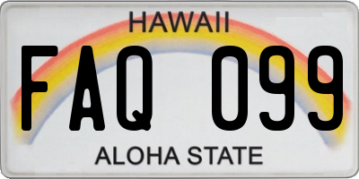 HI license plate FAQ099