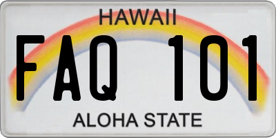 HI license plate FAQ101